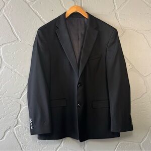 Van Heusen Cool Flex Slim Fit Black Blazer Jacket 48R Thermal Lining